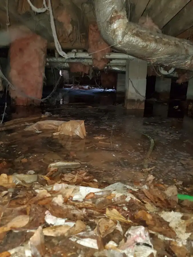 Crawl space flood assessment for Commercial Water Damage Restoration in Garden Grove
