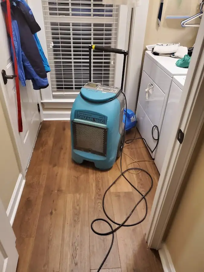 Commercial dehumidifier deployed for Flood Damage Cleanup in Garden Grove